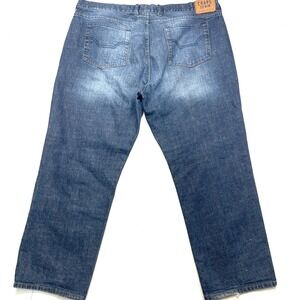 Chaps Straight Fit Baggy Jeans Mens 42x30 Blue Cotton Denim 5-Pockets Casual